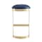 Manhattan Comfort Aura Bar Stool in Blue and Polished Brass, PK3 3-BS006-BL - alternate 5